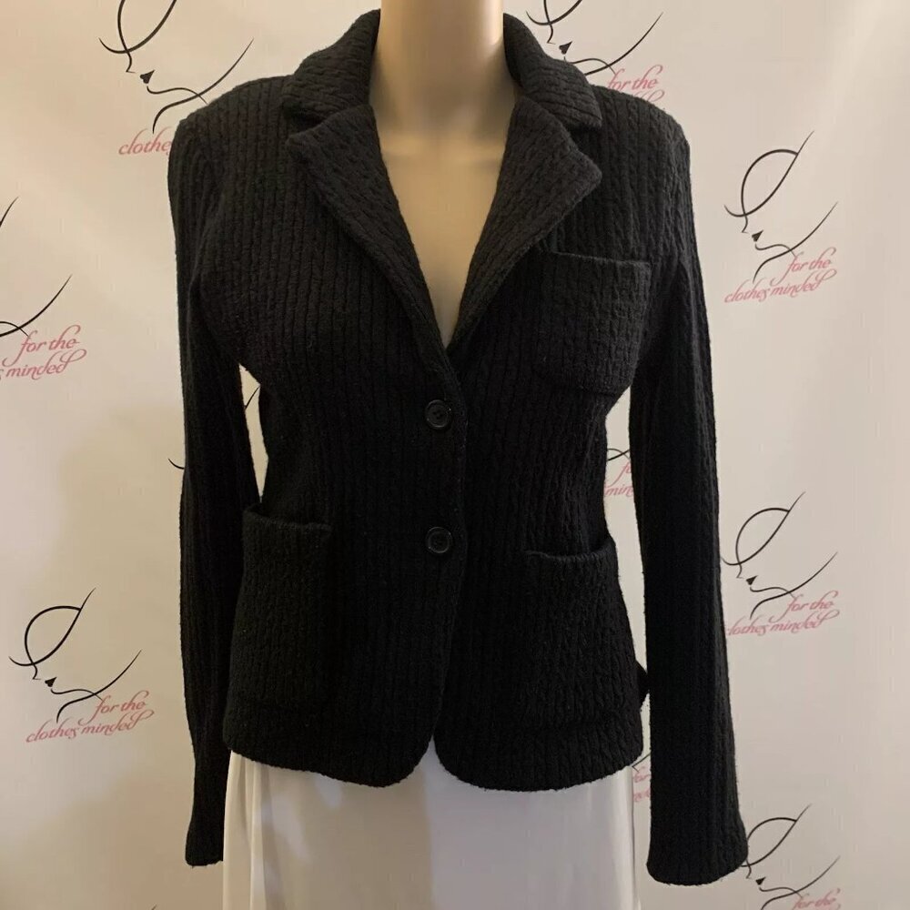 WD NY. Sz 10 - RUNS SMALL. Wool/angora Blend. Long Sleeve Button Sweater. B96